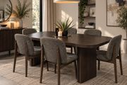 6 x Smoked Ash Dining Chairs, Ex Display Like New
