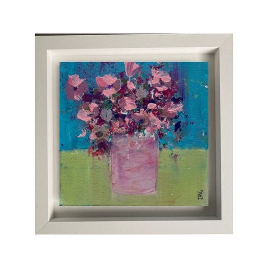 Framed Original Floral  Painting Art Contemporary Art Painting  Original Gift