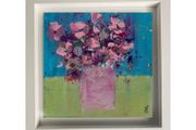 Framed Original Floral  Painting Art Contemporary Art Painting  Original Gift