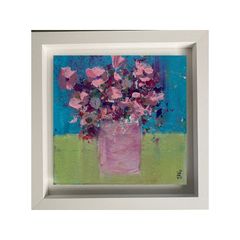 Framed Original Floral  Painting Art Contemporary Art Painting  Original Gift