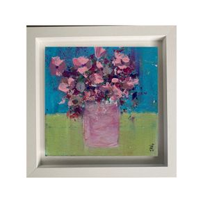 Framed Original Floral  Painting Art Contemporary Art Painting  Original Gift