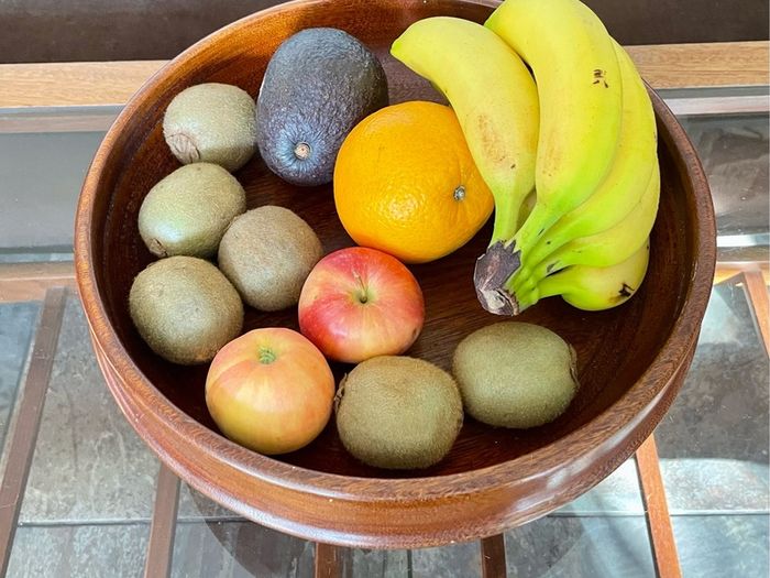 Magnificent Vintage Wide Wooden Turned Shallow Fruit Salad Bowl 1950s 1960s