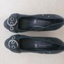 5th Avenue Block Heel Shoes Leather Black/Grey s.4/37 Image 3