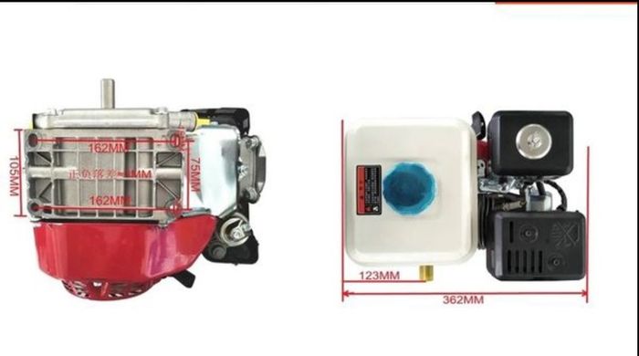 4 Stroke Engines Petrol Gasoline Engine 1 Cylinder Air Cooling 7.5HP Kart Engine Rotavator Pressure Washer Engine 5100W