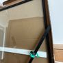 Unused Bath Screen in Packaging. Black frame. Image 2