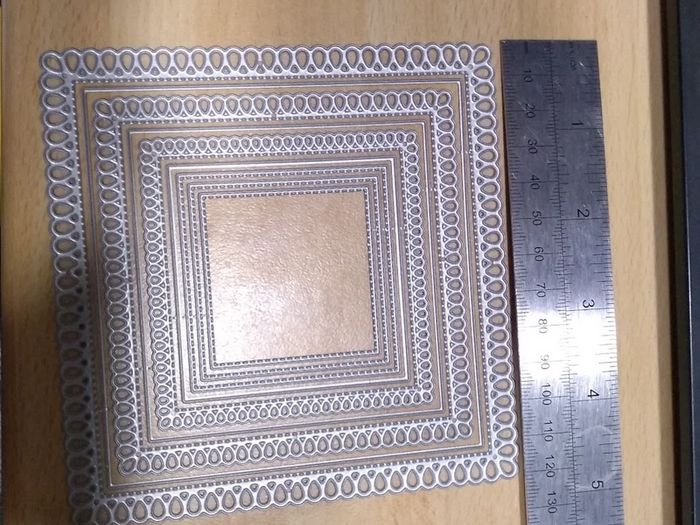Square loop nest die cutting frames x 9