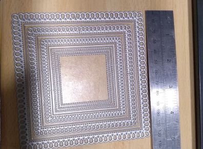 Square loop nest die cutting frames x 9
