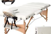 Portable Massage Bed Table - 3-Section Foldable Beauty Couch for Reiki Therapy Treatment Salon Healing - Metal Headrest Support/Carry Bag (FREE POSTAGE)