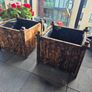 2 wooden planters oak hard wood Image 3