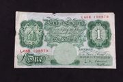 Bank of England : 1955 , 1 Pound  " O'Brien "  Banknote