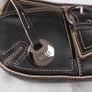Tula Leather Black Shoulder Baguette Bag with Buckle Image 3