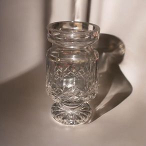 Waterford crystal Lismore footed vase jar