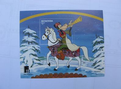 Redonda Stamps Disney Mini Sheet 1988