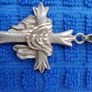 Vintage Large Sterling Silver 925 Cross L-2,2" Image 10