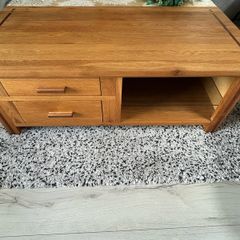 Oak-Finish TV Unit