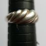 Vintage Sterling Silver Croissant Ring, 925 Hallmarked Silver Twisted Dome Ring size R - 3,4g Image 8