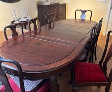 Beautiful Dinning room dark brown finish