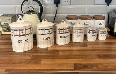 Antique French Kitchen Jars/Cannisters