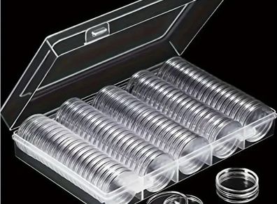 Coins capsules, 30 mm size.