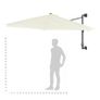 Mounted Parasol with Metal Pole 300 cm Sand Image 2