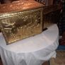 vintage brass log box and magazine rack Image 8
