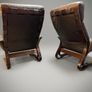 1970s Norwegian Rykken & Co Attributed Leather Lounge Chair Set Image 5