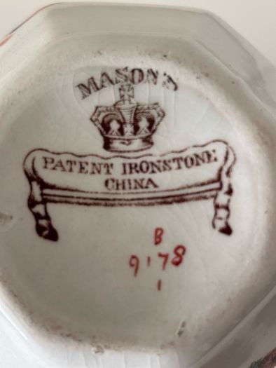 Mason patent ironstone china vase from 1861-91.