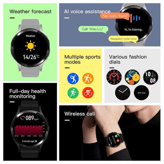 New Bluetooth Call Smart Watches Pro 160x160 Custom Dials Sport Men And Woman Health Monitor Smartwatch For Man