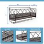 Wall Mounted Wine Rack with Glass Holder Metal Wine Shelf Champagne Bottle Holder Hanging Rustic Wine Holder Floating Wine Shelf for Kitchen, bronze Image 3