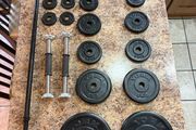 Good Metal Weights Set, Solid Metal Weights, Solid Metal Barbell, Solid Metal Dumbbells!!