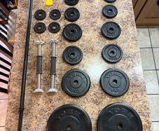 Good Metal Weights Set, Solid Metal Weights, Solid Metal Barbell, Solid Metal Dumbbells!!
