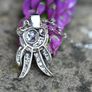 Antique Art Deco Diamond Cluster Pendant Necklace - Platinum Image 7