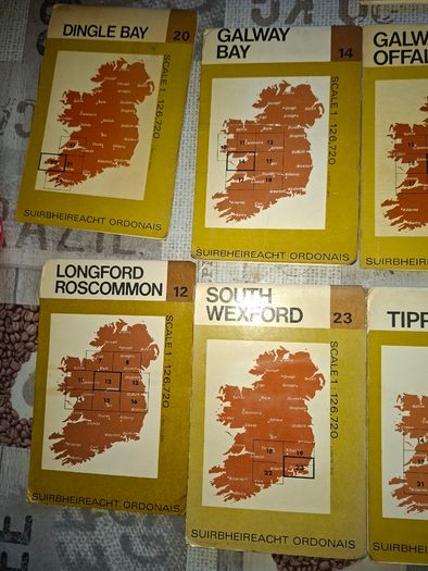 18 Vintage Ordnance Survey Maps of Ireland PRICE IS FOR 1 ONLY Postage Available or Collection,