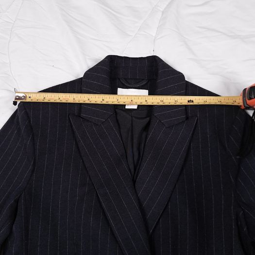 H&M Black Pinstripe Double Breasted Tailored Blazer Jacket 10UK/38EU