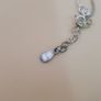 Elegant 925 Sterling Silver Four-Leaf Clover Pendant Blue & White Zirconia Stones Image 8