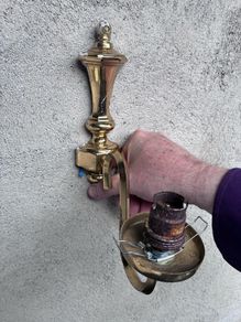 Brass wall light