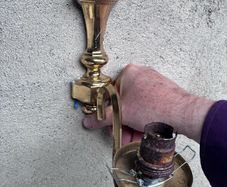 Brass wall light