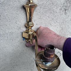 Brass wall light
