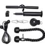 Complete Home Gym Bundle - Power Tower, Folding Bench, Dumbbell Set, Pump Barbell & Cable System Image 5