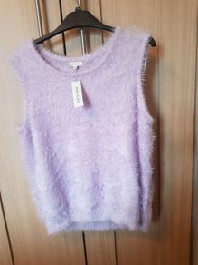 Lovely Ladies Fluffy Lavendar Tank Top