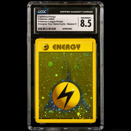 Lightning Energy CGC 8.5 NM-Mint+ Graded Energize Your Game Cycle Holo Rare Graded Pokemon Card League Promo Season 5 2002 Vintage