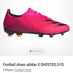 Girls pink Football shoes adidas X GHOSTED.3 FG Sz UK 10.5 EUC
