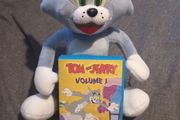 Tom and Jerry vhs tape and plush toy