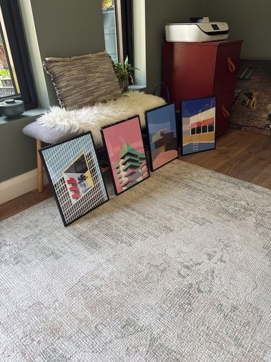Mid century modern wall prints