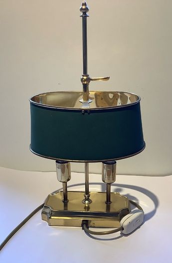 Vintage French Bouillotte Table Lamp Brass