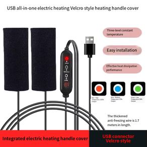 USB electric bike electric heating handlebar cover for riding, keeping warm and heating motorcycle electric bike heater handle