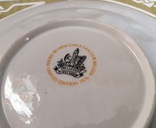 Belleek china display plate, Oisin Kelly RHA, commemorative plate, 1970s Belleek china