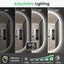 LED Bathroom Mirror 50x80cm Oval Fog Free Bluetooth Speakers Image 3