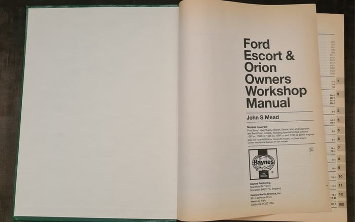 Ford Escort Manual