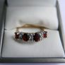 Vintage14K Gold 585 Ring With  Diamonds and Rubies Ring size P1/2 - 2,9g Image 10